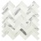 Msi Bytle Bianco Herringbone SAMPLE Textured Multi-Surface Mesh-Mounted Mosaic Tile ZOR-MD-0304-SAM - alternate 1
